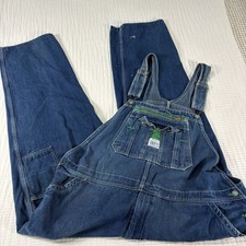 Liberty Overalls Mens 48x32 Fit 48x29 Denim Carpenter Farm Work Chore Distressed