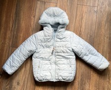 Jacket Coat Hooded Winter Girls Nautica Size 6 Light Blue Puffer Zipper Pockets