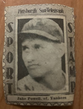 NEW YORK YANKEES: 1936 Pittsburgh Sun-Telegraph Sport Stamp Pat Malone