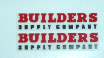 Set of 2 BUILDERS Supply labels for Matchbox Lesney 60b Morris J-2 Pick Up (R&B)