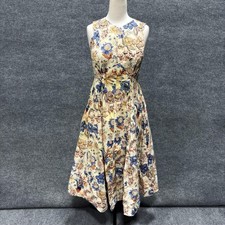 Ulla Johnson Dress Womens 2 Multicolor Floral Sleeveless Fit Flare Midi Sundress