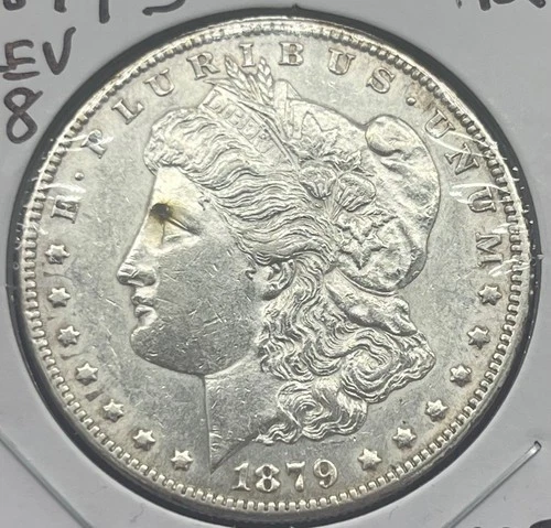 1879-S Reverse Of 78 $1 MORGAN SILVER DOLLAR AU+ WHITE NICE