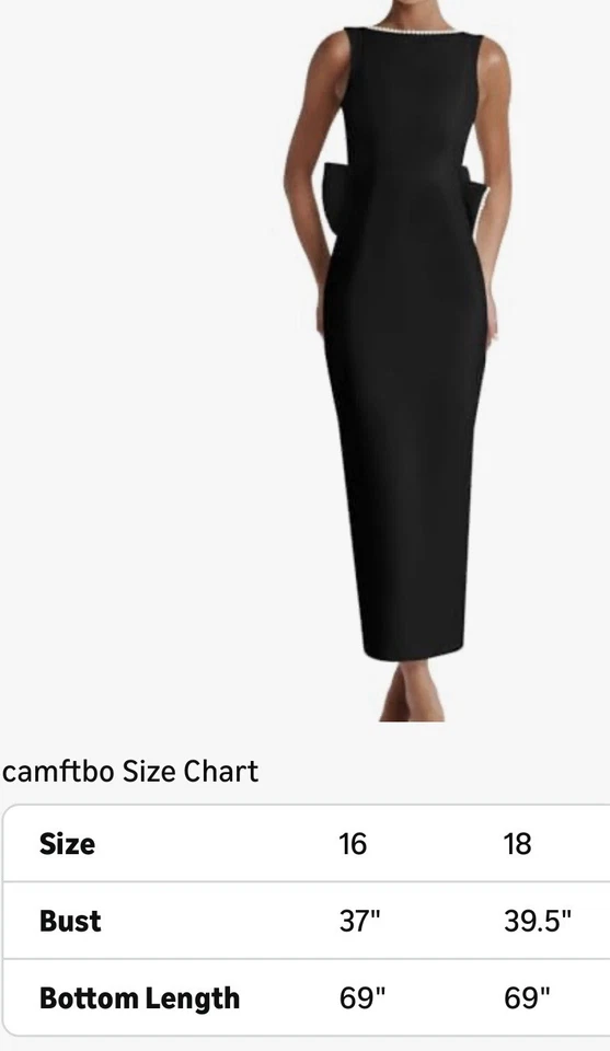 Vestido con lazo Breakfast At Tiffanys Disfraz Formal Perla Cóctel Sirena 18 Plus Foto 3 de 4