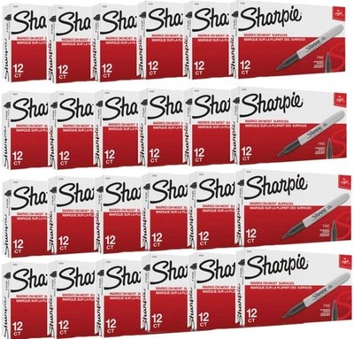 30001 Black Fine Point Permanent Markers, 288 Count
