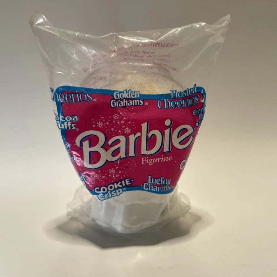 1997 GENERAL MILLS Cereal Barbie Colaboración Boda Arcos Rosados Promo Estatuilla Sellada Foto 3 de 4