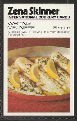 BROOKE BOND (TEE) - ZENA SKINNER KOCHKARTE 1974 - #18 - FRANKREICH - WHITING MEUNIERE