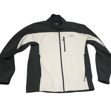 The North Face Men  s Apex Bionic Jacket Black White Full Zip Fleece Lined LARGE