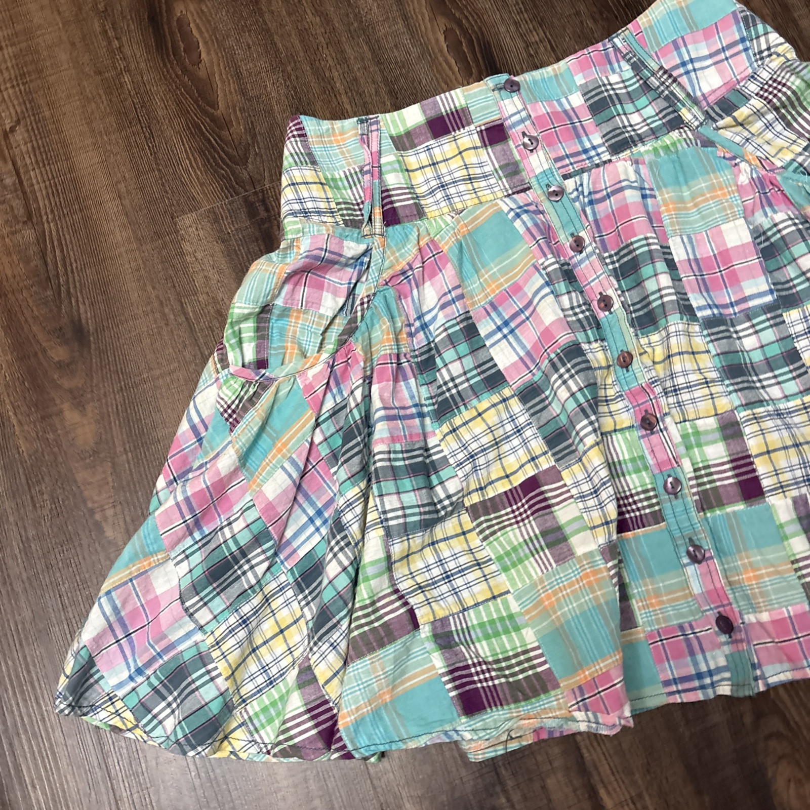 Y2k Patchwork Mini Skirt Boho Pockets Circle Naut… - image 12