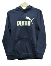 New No Tag Puma Men's Essentials Big Logo Hoodie Blue Size M P15