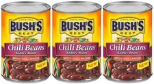 Bush's Best Spicy Chili Kidney Beans 3 Can Pack
