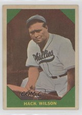 1960 Fleer Baseball Greats Hack Wilson #48 HOF 18x4