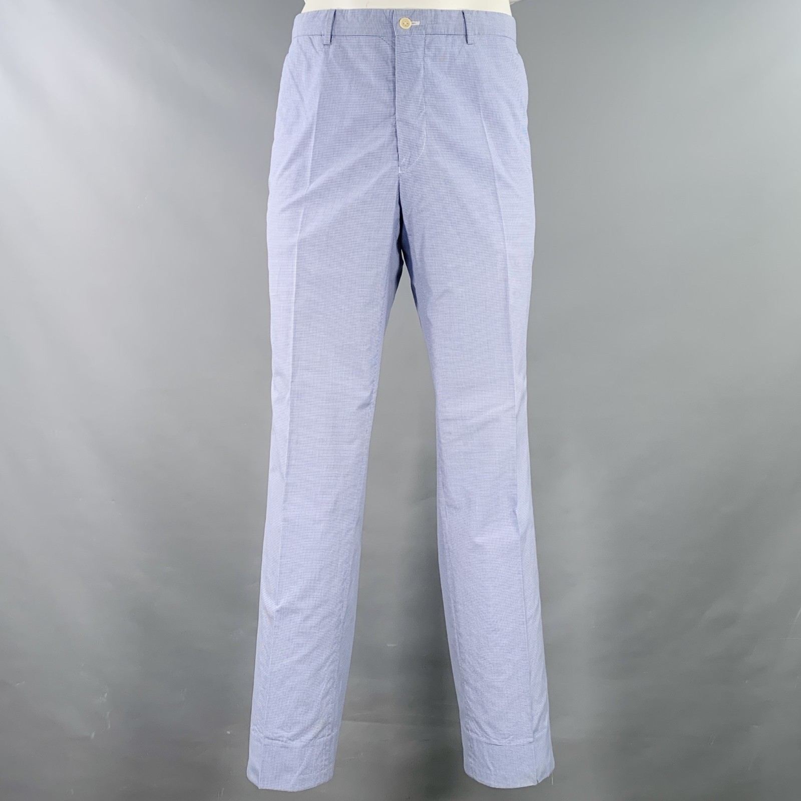 POLO by RALPH LAUREN Size XL Blue White Gingham Cotton Suit image 5