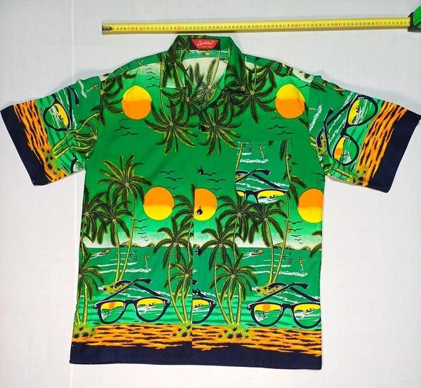 Men Sportsman T-Shirt Green Cotton 44 / XXL / 52