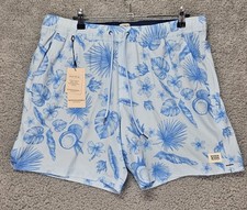 Scotch Soda Swim Trunks Men s XL Blue Tropical Coconut All Over Print NWT