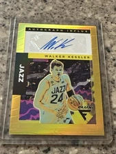 Walker Kessler 2022-23 Flux Autograph Influx Gold Prizm Auto RC SSP 10/10-Jazz