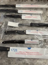 NEW~ Cutco 7 Piece Galley Set~Sealed Knives in Paper Sheaths~ Honey Oak  Block