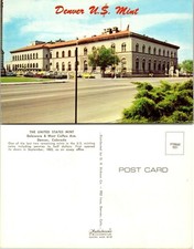 Colorado Denver United States Mint Classic Cars American Flag Vintage Postcard