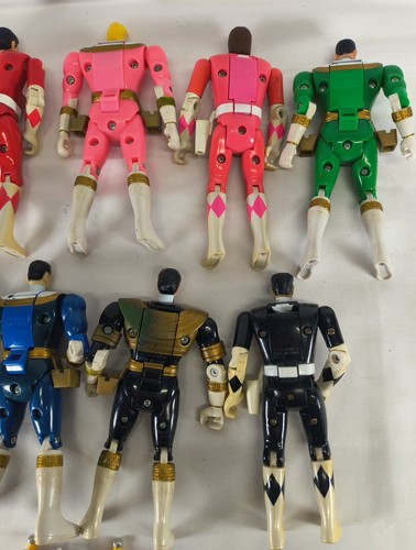 Vintage Bandai 90er Mighty Morphing Power Rangers Auto Morph Flip Head Figuren X10 - Bild 16 von 17