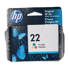 Genuine HP 22 Color Tricolor Ink Cartridge New In Sealed Box 3/23 EXP