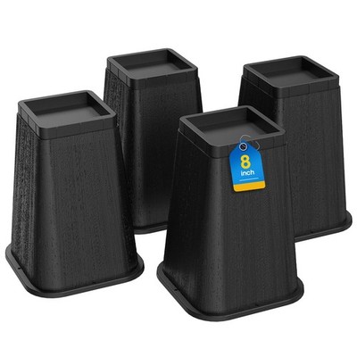 MYMULIKE Bed Risers 8 Inch Heavy Duty, Furniture Risers Lifts Supports Up to ...