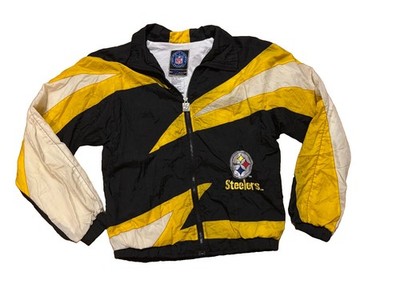 Vintage 90s Pittsburgh Steelers Pro Stuff Full Zip Jacket NFL YOUTH XL 18/20