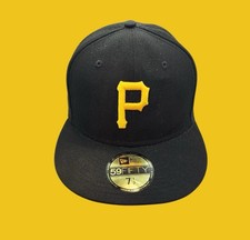 PITTSBURGH PIRATES NEW ERA 59Fifty MLB Fitted Hat Black/Gold SIZE 7  63.5 cm 