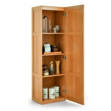 Farmhouse Freestanding Floor Cabinet Tall Storage Cabinet w/ 4 Storage Shelves