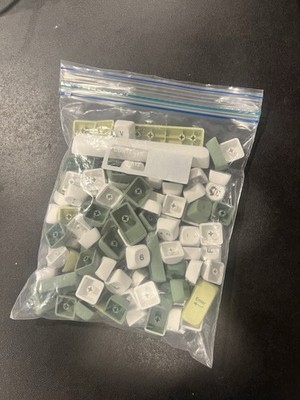 MOA Profile Keycaps Double shot PBT Green/White For mechanical Keyboard