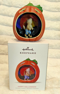 NOB Hallmark 2018 Happy Halloween! Wolf Moon Pumpkin 6th #6 Series