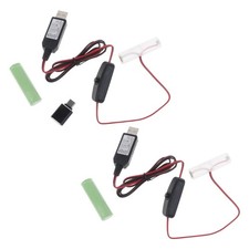 Type C USB Power Converter Battery Eliminator Replace 2pcs 1.5V AA LR6 Connect