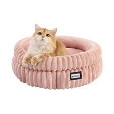 BALANCE Cat Bed Kitten Bed, Washable Round 24.0"L x 24.0"W x 9"Th, Acorn Pink
