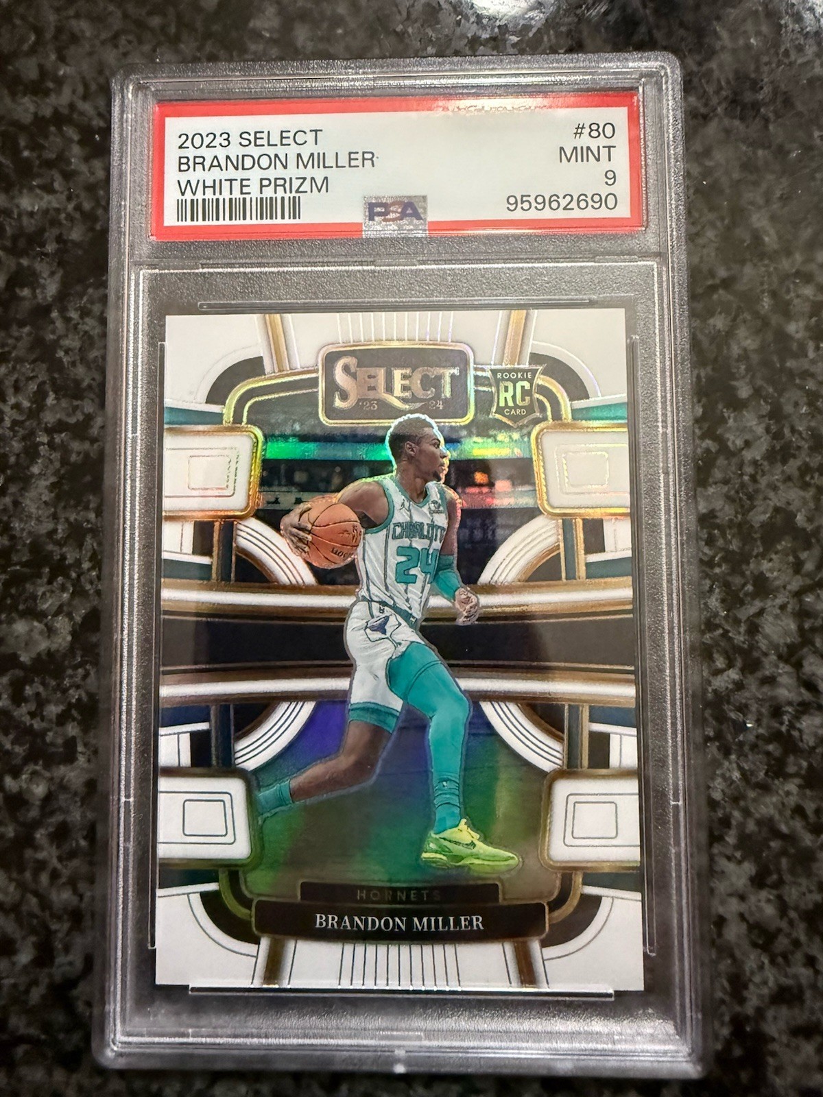 2023-24 Panini Select - Concourse Brandon Miller #80 White Prizm #/149 (RC)