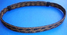 Western Decor Cowboy HAT BAND 5 Strand Black/Brown Horsehair