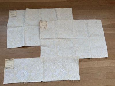 Pierre Frey Paris Fonthill 3 different  Sample Moustiers, Manosque, Nimes ,White