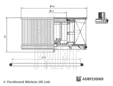 Kraftstofffilter Filtereinsatz ADBP230069 BLUE PRINT für HYUNDAI KIA
