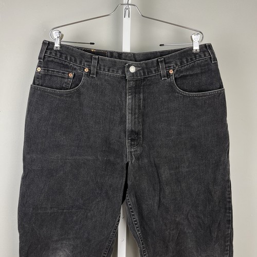 Vintage Levi's 560 Loose Fit Black Denim Jeans Mens 38x32 Tapered Leg Y2K USA - Picture 2 of 10