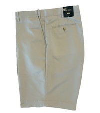 NWT Berle Men s Sz 40 9 Inseam Microfiber Flat Front Shorts Stone