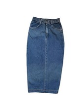 Vintage Gitano express authentic stonewash 100 cotton denim midi skirt