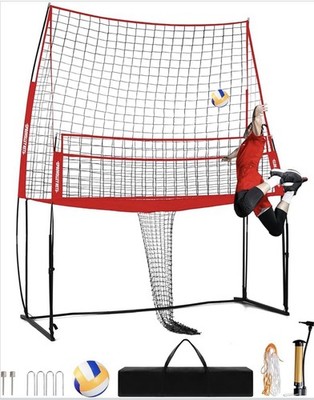 Volleyball Training Net with Adjustable Height, Indoor Outdoor, Trainer Kit
