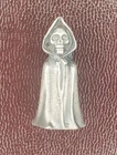 42.2 Grams .999 Fine Silver Grim Reaper Skull Cloak Hand Pour Bullion Mik_C