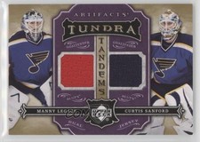 2007-08 Artifacts Tundra Tandems Metallic Purple Curtis Sanford Manny Legace 0t2