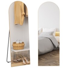 HOMCOM Miroir en pleine longueur 50x3.6x150cm Or