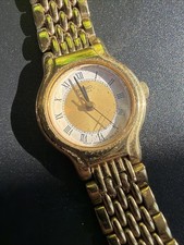BO04 Vintage Rare Style Gold Ladies Seiko Watch Not Working Needs Battery As Is