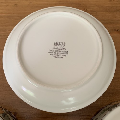 Mikasa Intaglio CAC29 Zuppa/Cereali Raccolta Giardino 4 Ciotole Coupè ECCELLENTE! - Foto 9 di 14