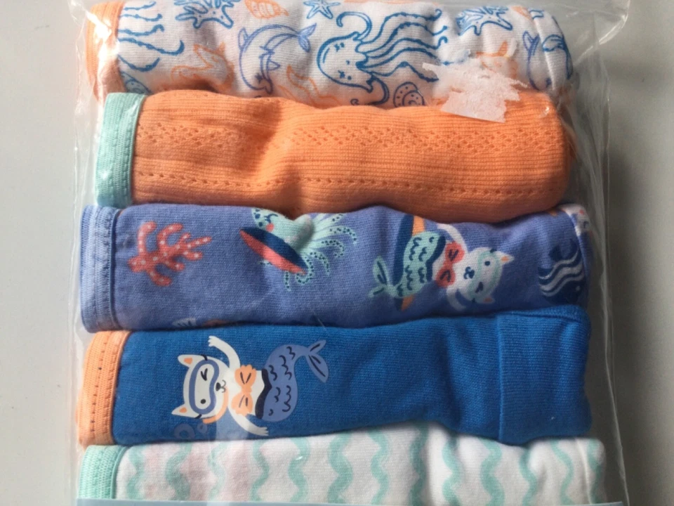 Трусы для девочек ясельного возраста Cat & Jack Mermaid Cat Sea Life 7 шт. - 4T - Изображение 3 из 4