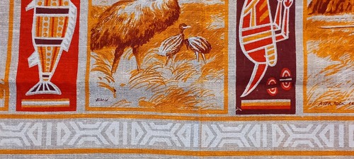 Vintage australische Aborigines Design Textil Leinen Tischdecke Souvenir 52x52 - Bild 17 von 24