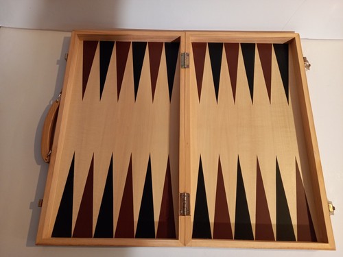 Large Wooden Folding Chess/Backgammon Set - Picture 2 of 11