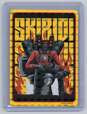 2024 Dafuqboom Skibidi Toilet SKIBIDI Speaker Man Holographic Trading Sticker