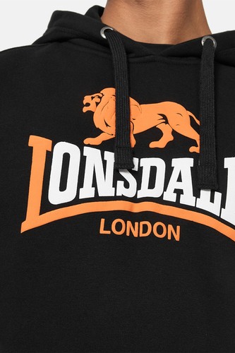 Sudadera con capucha Lonsdale Thurning negra - Imagen 4 de 5