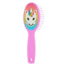 Cepillo de pelo Claire’s Club Rainbow Unicorn mini paleta púrpura